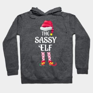 The Sassy Elf Christmas Matching Pajama Family Party Gift Hoodie